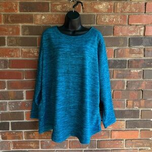 Karen Scott Blue Long Sleeve Sweatshirt